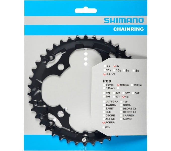 TARCZA MECHANIZMU KORBOWEGO SHIMANO FCM361 42Z STAL CZARNA Y1KN98050.jpg