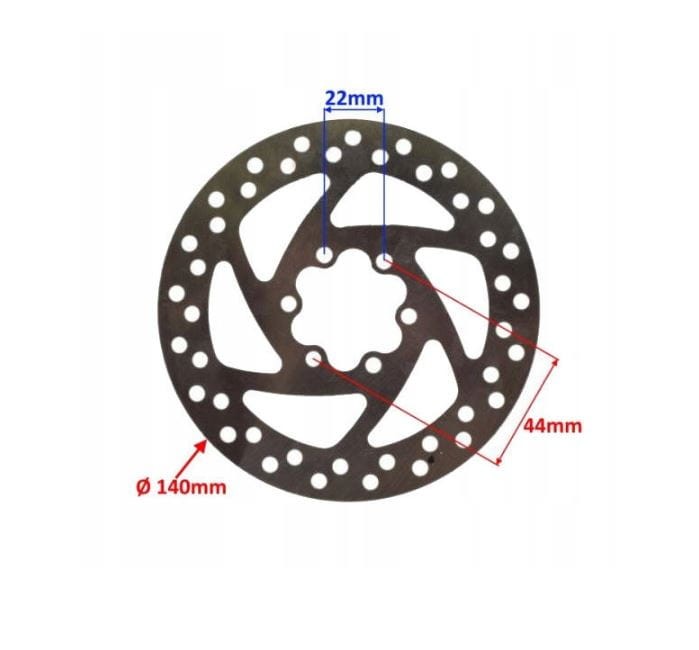 TARCZA HAMULCA 140 mm Hulajnoga wymiary.JPG