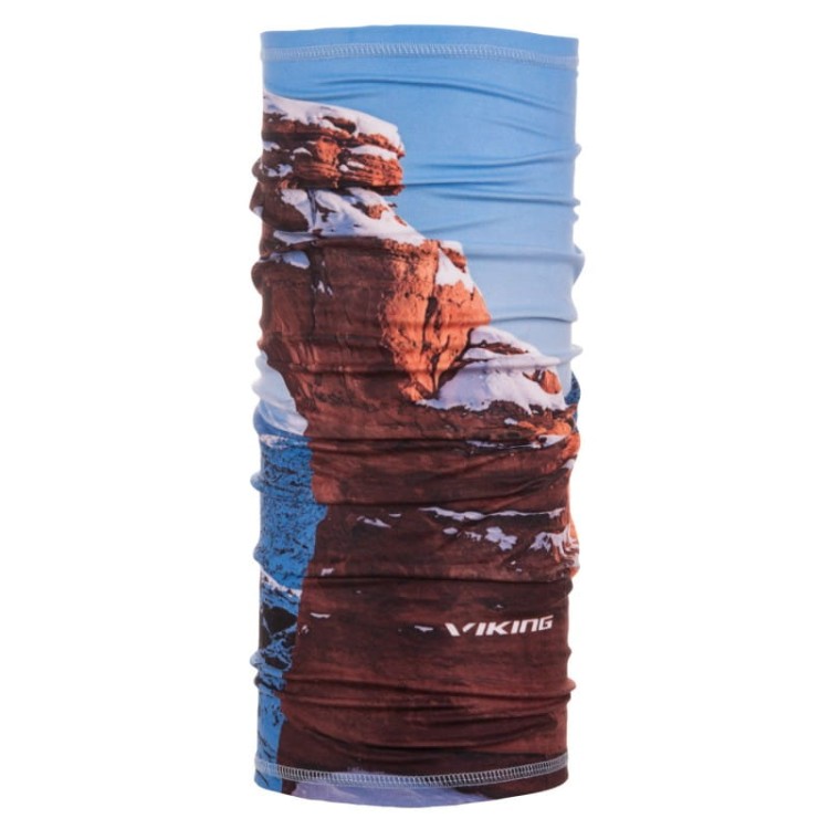BANDANA VIKING REGULAR 8456 górskie szczyty pomarańczowy.jpg