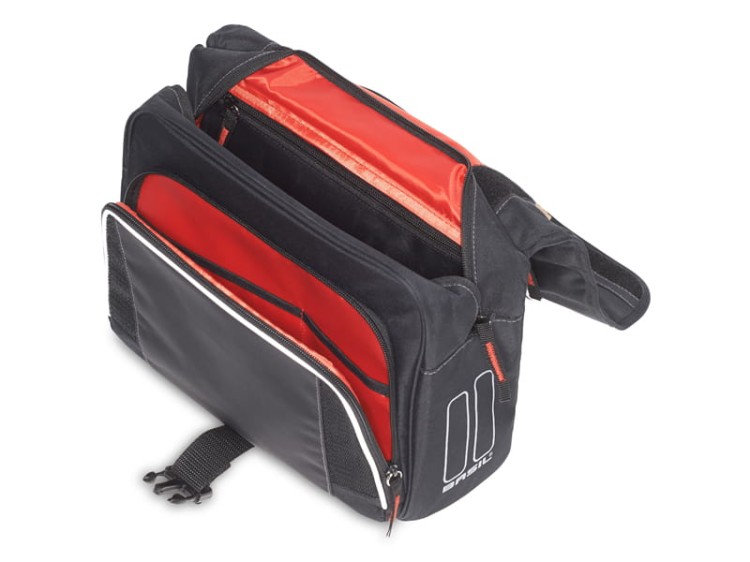 Torba na kierownicę BASIL SPORT DESIGN FRONT BAG 8L, czarna + Mocowanie do torby BASIL KLIKFIX ADAPTER system do mocowania na kierownicę odpinany czarny..jpg