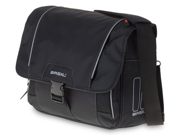 Torba na kierownicę BASIL SPORT DESIGN FRONT BAG 8L, czarna + Mocowanie do torby BASIL KLIKFIX ADAPTER system do mocowania na kierownicę odpinany.jpg