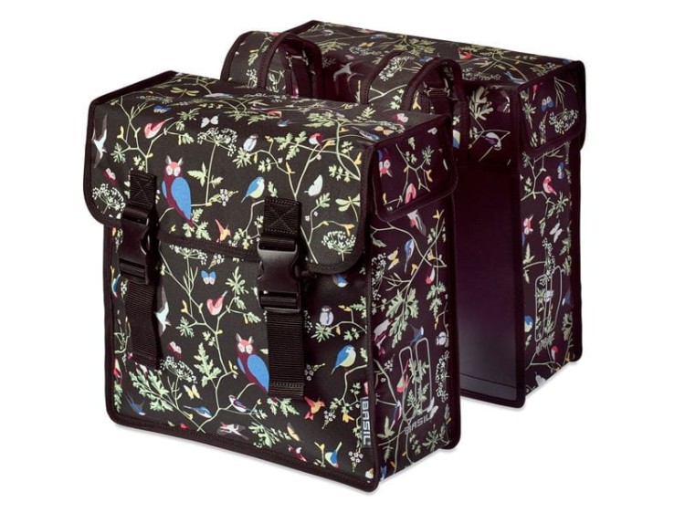 Sakwa miejska podwójna BASIL WANDERLUST DOUBLE BAG 35L, mocowanie na paski, wodoodporny poliester, czarna.jpg