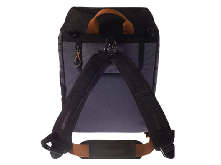 Sakwa turystyczna pojedyncza plecak BASIL MILES DAYPACK 14L, mocowanie na haki, wodoodporny poliester.jpg