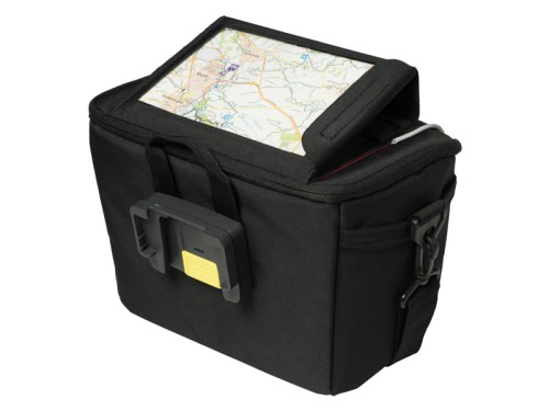 Torba na kierownicę BASIL SPORT DESIGN FRONT BAG 7L, czarna + Mocowanie do torby BASIL BASEASY + KLIKFIX ADAPTER PLATE system do mocowania na sztycę kierownicy i kierownic..jpg