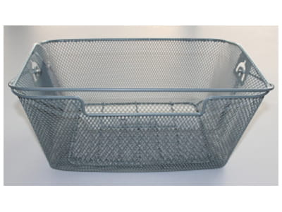Kosz na tylny bagażnik BASIL BASKET-4 + haczyki mocujące Bottom hooks, stalowy srebrny.jpg