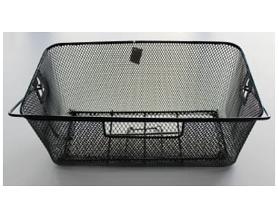 Kosz na tylny bagażnik BASIL BASKET-5 + haczyki mocujące Bottom hooks, stalowy czarny.jpg