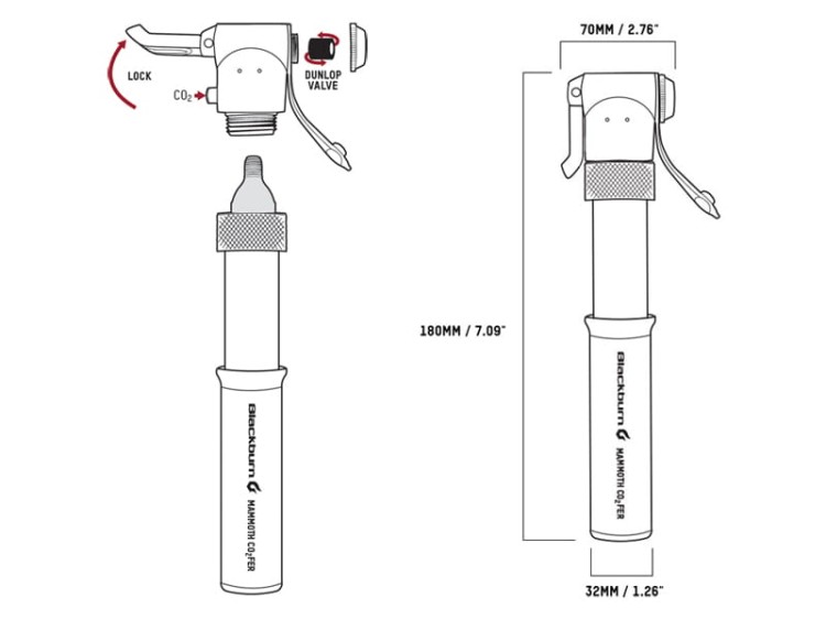 Pompka ręczna BLACKBURN MAMMOTH CO2'FER HV 50psi + nabój CO2.jpg