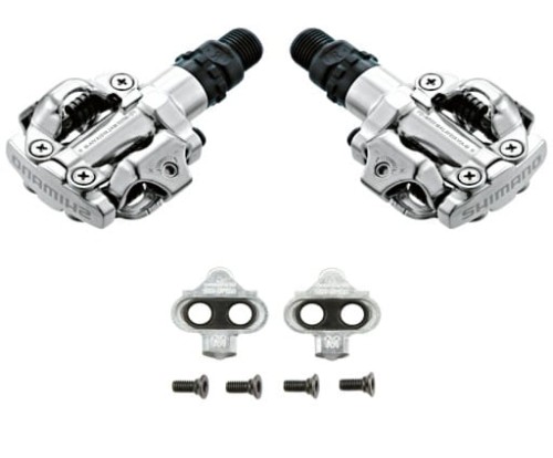 PEDAŁY SPD SHIMANO PD-M520 SREBRNE + BLOKI EPDM520S...jpg